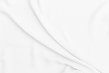 Naklejka premium Waving white fabric background, blank fabric texture background