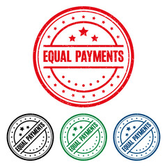 EQUAL PAYMENTS Rubber Stamp. vector illustration.