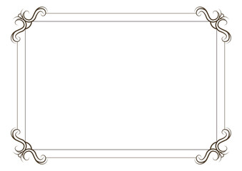 Decorative frame and border vector. vintage frame for photo with ornamental shape