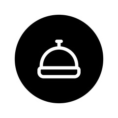 desk bell circular line icon
