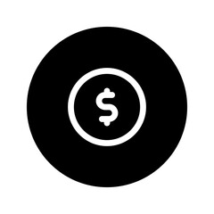 dollar circular line icon