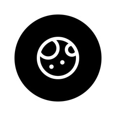 full moon circular line icon