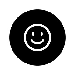 happy circular line icon