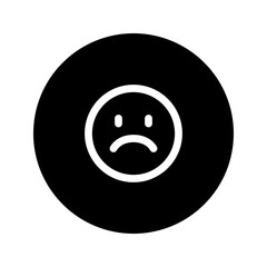sad circular line icon