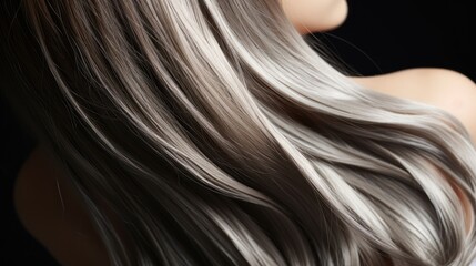 Naklejka premium Sharp scissors glide through a girl's hair