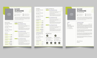  Interview Resume Design Template with Cover Letter
Vector