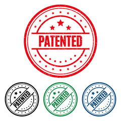 PATENTED Rubber Stamp. vector illustration.