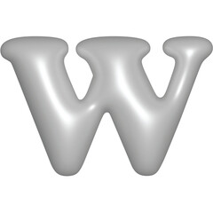 White Gritter 3D letters