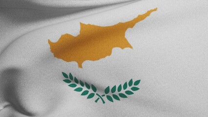 Cyprus flag 3D wave texture