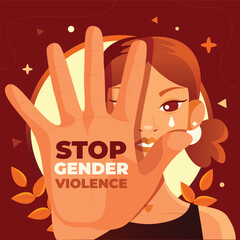 flat illustration for international day for the elimination of violence against women 