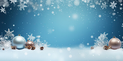 christmas template snowy cold with snowflakes