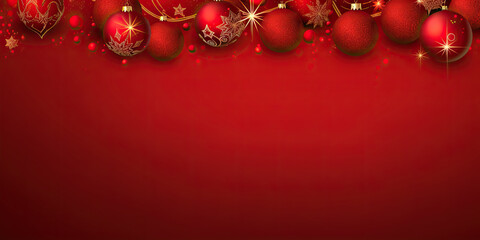christmas template red with christmas decoration