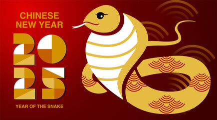 Lunar new year, Chinese New Year 2025 , Year of the Snake , zodiac - obrazy, fototapety, plakaty