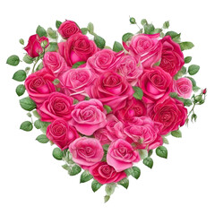Heart of roses on a white (isolated) background .png
