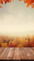 Naklejka na ściany i meble Realistic autumn Fall Landscape background, background image, vertical format, generative AI