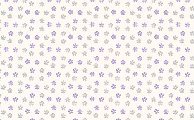 紫の手書き風小桜パターン