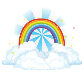 Cloud with Rainbow Element for Sky