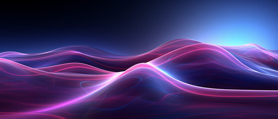 High-Tech Panoramic Background with Fluttering Mulberry