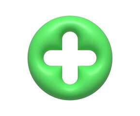 Obraz premium 3d add new plus minimal heart icon. 3d illustration