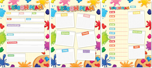 Lined Notepad Lesson Plan Template