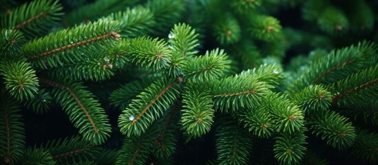 Fototapeta na wymiar Christmas tree branches on a natural background.