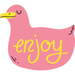 Sticker Label Bird Enjoy