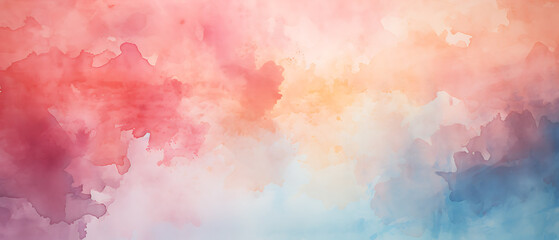Fototapeta premium Watercolor Paper with Brush Strokes Texture Background