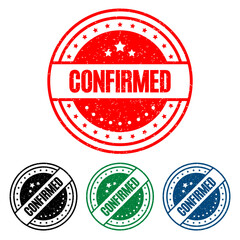 CONFIRMED Rubber Stamp. vector illustration.
