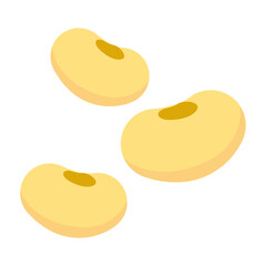 soybean icon in flat style