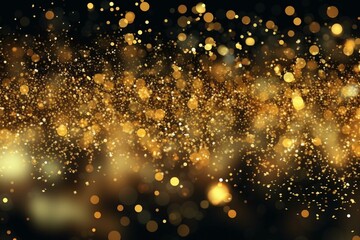 Background with glittering gold sparkles. Generative AI