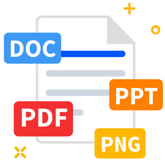 illustration of a icon file extensions