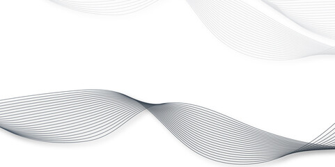 Abstract Grey, white wave line transparent background. Wave modern stream background. Abstract business wave curve lines background. Vector Illustration the gray pattern of lines abstract background.