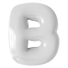 White Letter B Font Bubble
