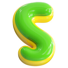 Green Letter S Font Bubble