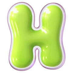 Green Letter H Font Bubble