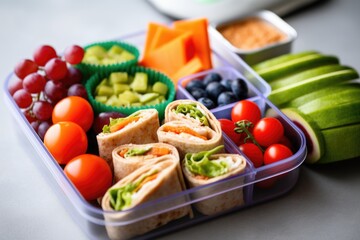 healthy school lunch packed in a lunchbox