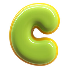 Green Letter C Font Bubble