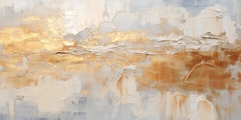 AI Generated. AI Generative. Soft golden beige color abstract watercolor ink drawing painting decorative background. Graphic Art