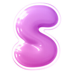 Pink Letter S Font Bubble