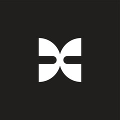 letter x dc simple geometric monogram logo vector