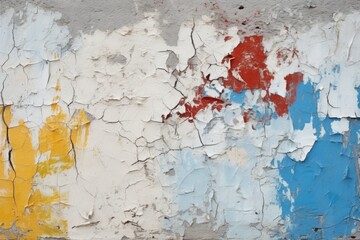 Fototapeta premium cracked paint on an outdoor concrete wall