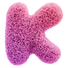 Pink Letter J Font Bead