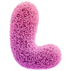 Pink Letter K Font Bead