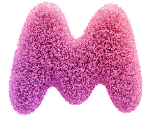 Pink Letter L Font Bead