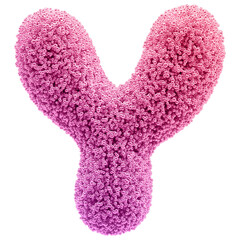 Pink Letter X Font Bead