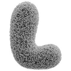 Silver Letter K Font Bead