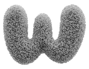 Silver Letter V Font Bead