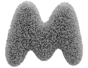 Silver Letter L Font Bead