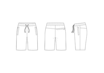 メンズハーフパンツ/ショートパンツのハンガーイラスト