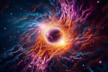 Colorful Image of Black Hole